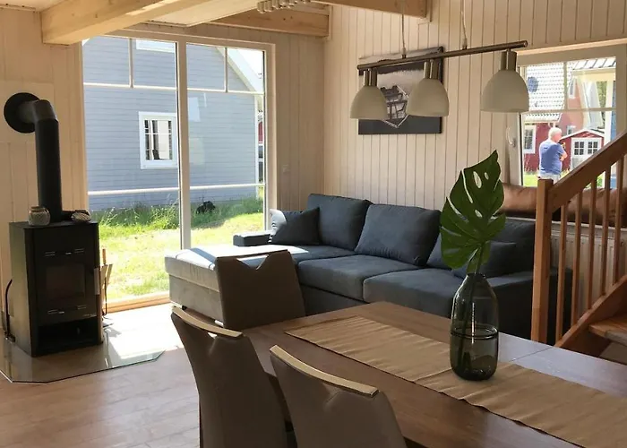 Tatil Evi Skandinavisches-ferienhaus-2-reihe-zum-wasser-fuer-6-personen Zerpenschleuse